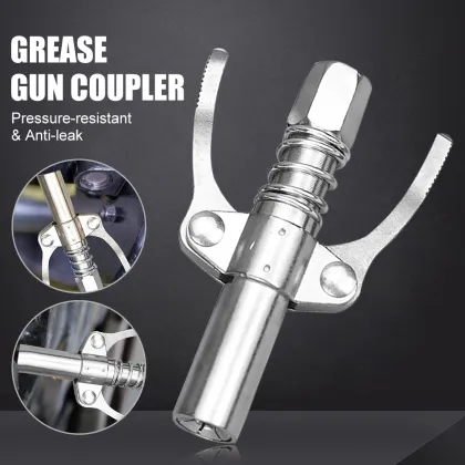 High Pressure Grease Gun Coupler Nozzle for Lubricants and Repairs