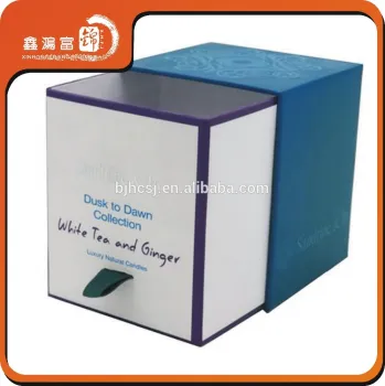 Custom gift box drawer frame flat package candle packaging for watch or buckle