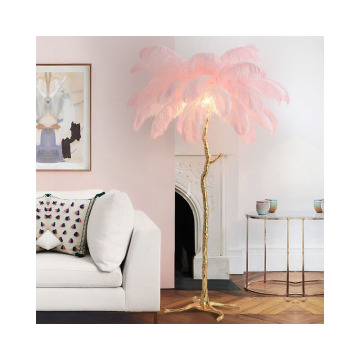Nordic Tree Shape Copper Feather Minimalist LED Floor Lamp - 2023 Modern Flower Style Hotel