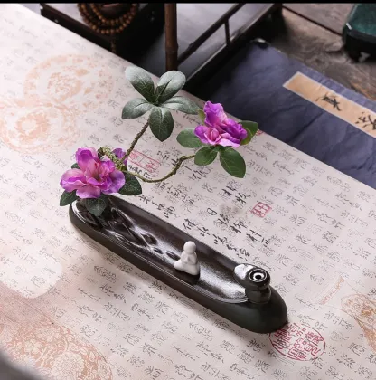 Creative Backflow Incense Burner for Home Zen Decor with Agarwood and Sandalwood