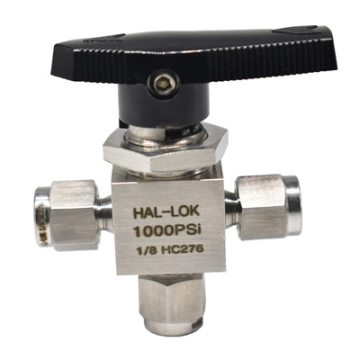 C-276 Alloy High Pressure 3-Way Ball Valve 4mm Stainless Steel Instrumentation Valve