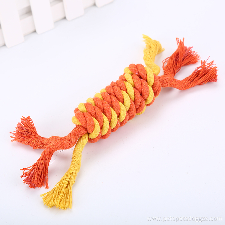 Factory Sell Candy Cotton Rope Chew Pet Toy