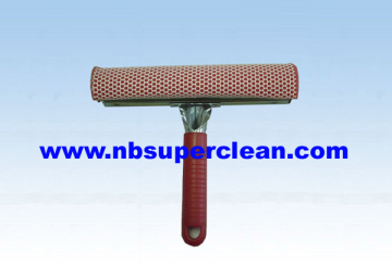 Plastic short handle car wiper with sponge window squeegee