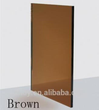 Brown back painted glass for home decoration