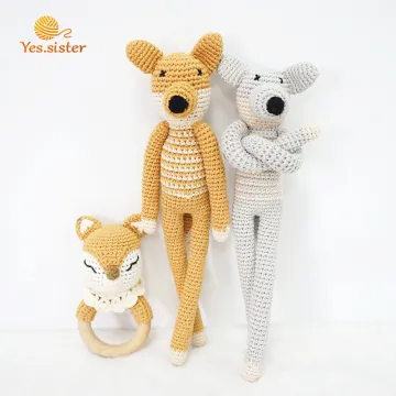 Handmade Amigurumi Crochet Fox Doll Toys