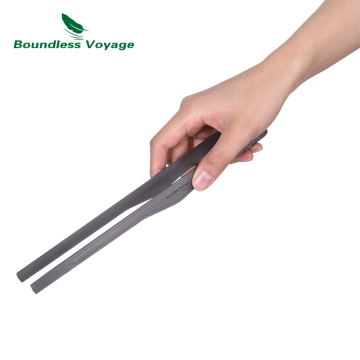Boundless Voyage Titanium Tweezers for Cooking Steak and Tea Noodles