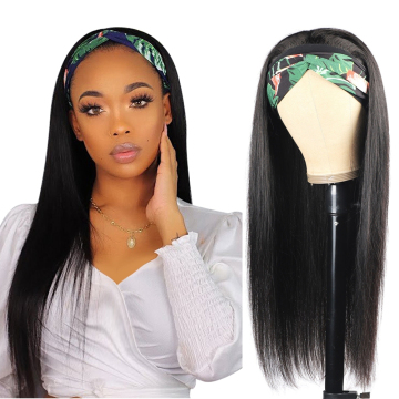 razilian Raw Human Virgin Remy Hair Headband Wig Vendor Wholesale Machine Made None Lace Glueless Wig Customized Styles