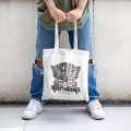 Customize Independence Day Logo Canvas Shopping Bag