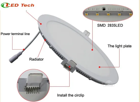 2015 china product price round SMD2835 surface mounted led panel light and high bright recessed Ceiling Panel Light