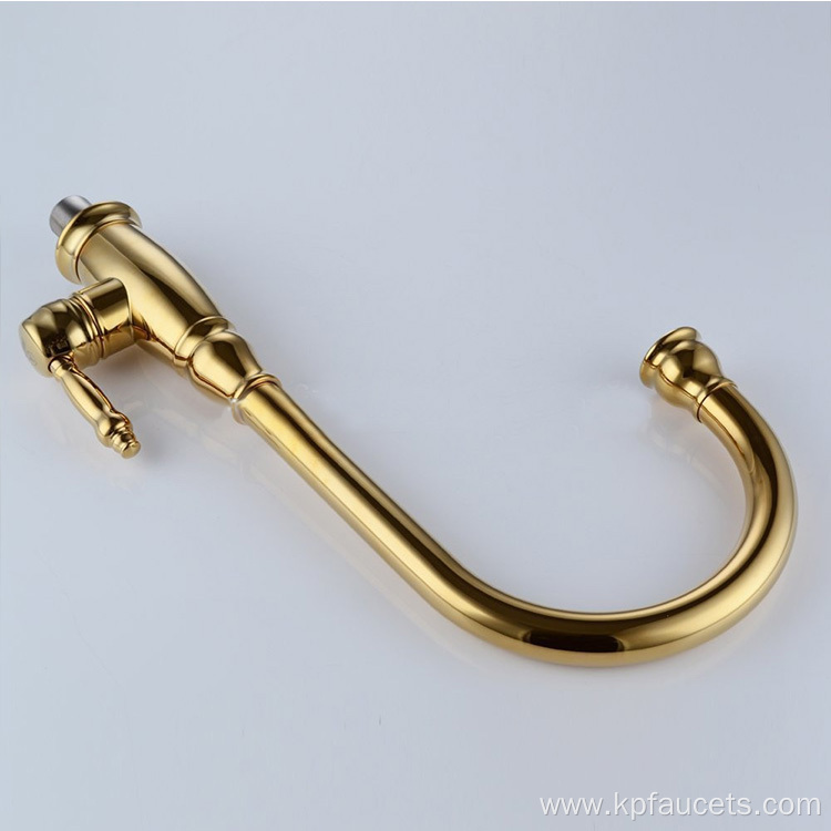 Single Hole Robinet Gold Kitchen Faucet