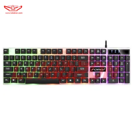 LVKI-Q305S Wired Glow Gaming Keyboard and Mouse Set: Waterproof Mechanical Keyboard with Laser Carving Keycap and Ergonomic Mouse
