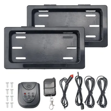 Electric License Plate Frame with Remote for Motorbike