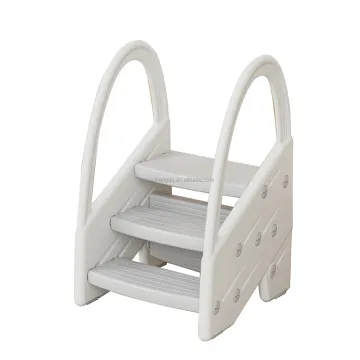 3-Step Ladder with Handle for Kids - Plastic Step Stool for High Beds, Toilet, Kitchens, and Toddler Exercise