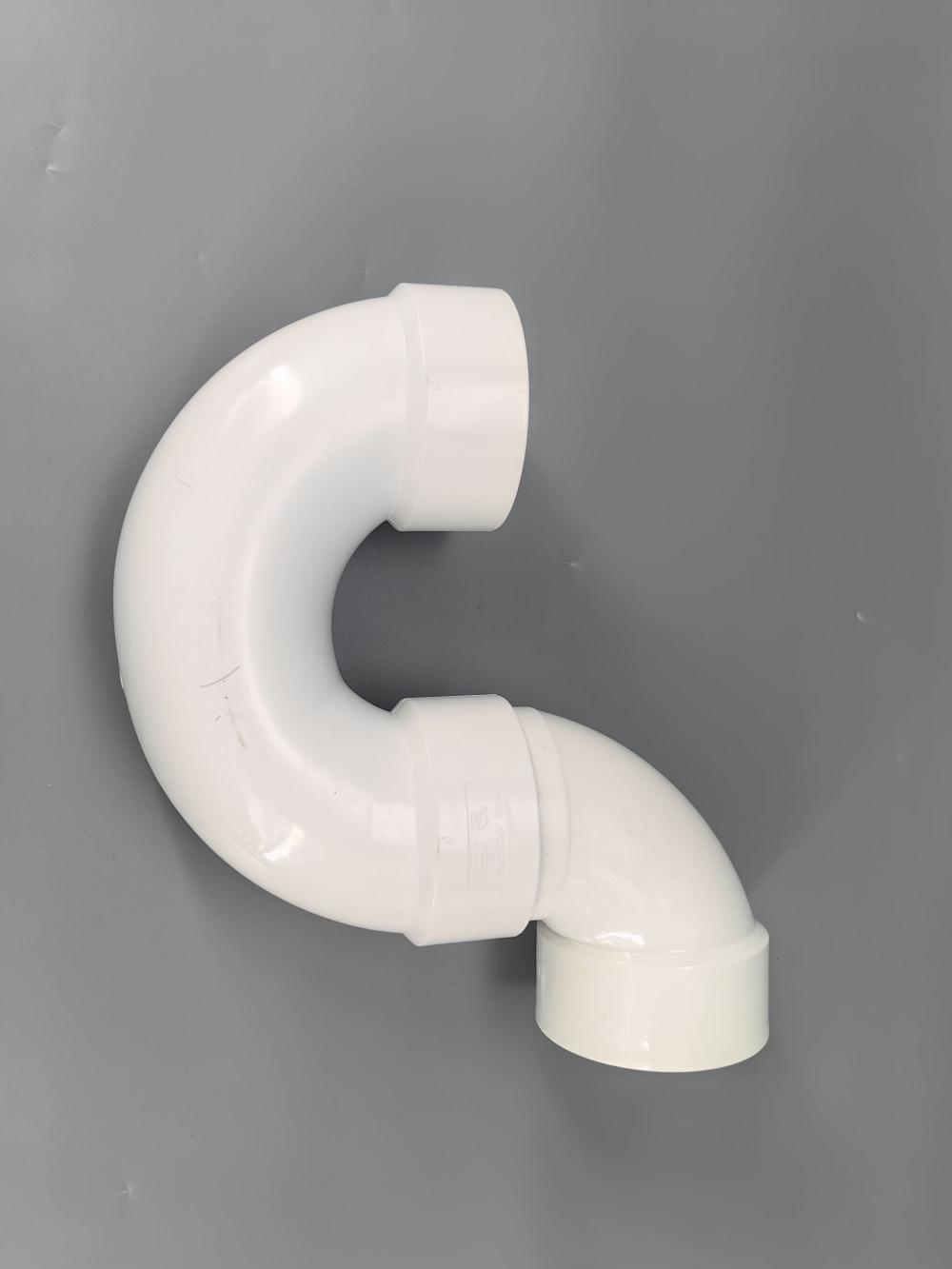 PVC pipe fittings 3 inch P-TRAP W/SOLVENT WELD JOINT HXH