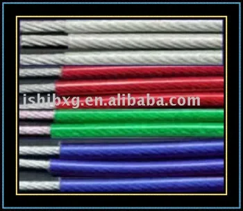 stainless steel aisi 304 wire rope with coat