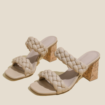 Kemayanni 2025 Women's Shoes: Stone Pattern High Heels with Woven Straps
