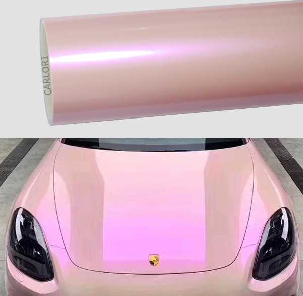 الحرباء الوردي سيارة التفاف الفينيل