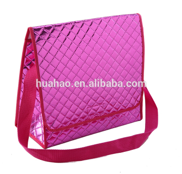 embossed shiny ladies non woven long shoulder bag