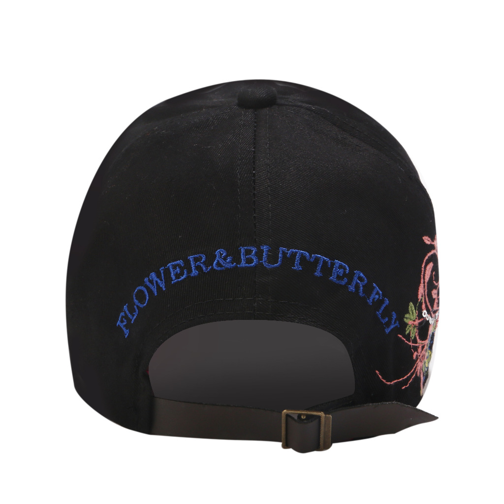 Embroidered baseball cap butterfly embroidered duck cap (11)