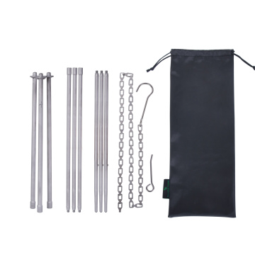 Boundless Voyage Portable Titanium Camping Tripod for Campfire Cooking