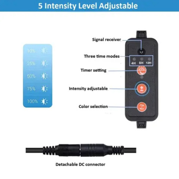 Lumière LED d&#39;aquarium submersible RVB avec fonction de minuterie