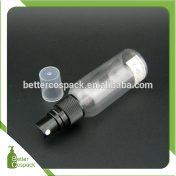 50ml clear PET bottle mist spray bottle atomiser black spray bottle