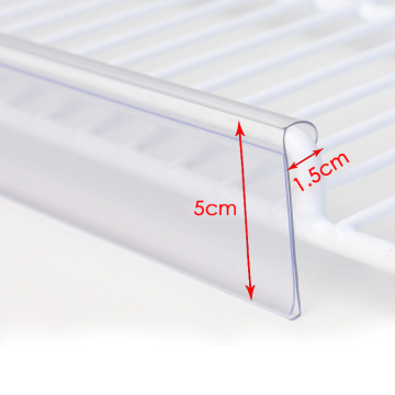 Transparent PVC Display Racks and PP Price Tags for Supermarket Shelves