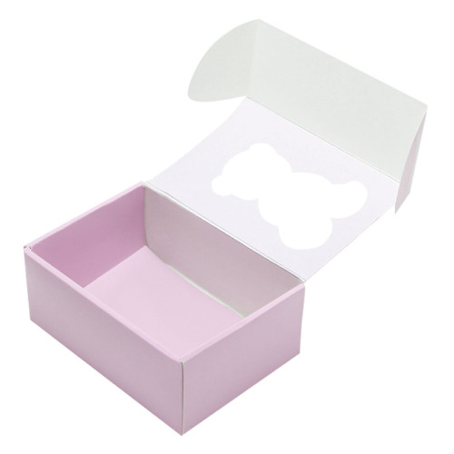 Pink Printing Folded Die Cutting Corrugated Paper Box