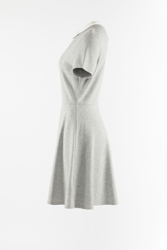 Knitting skirt with contrast collar