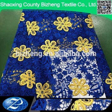 New designs stock lace fabric metallic lurex fabric
