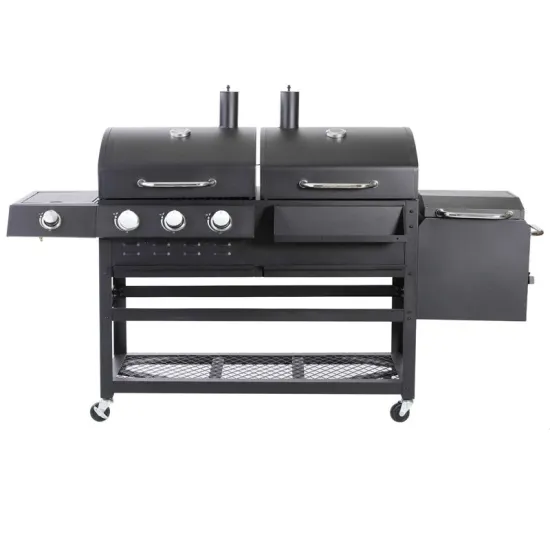 for 20 People Outdoor Gas Charcoal BBQ Grills Backyard Party Barbecue Grill Family Party Outdoor Side Stove BBQ Grill Trolley