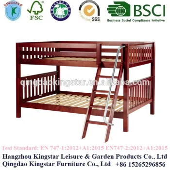 bunk bed with safe ladder & protective barrier