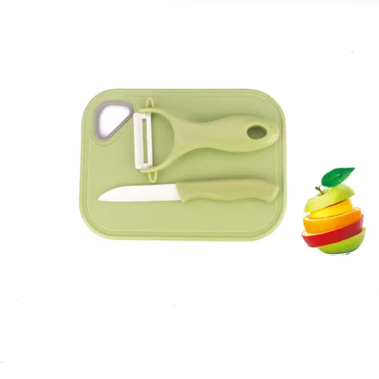 Free Sample: Premium 3-Piece Mini Plastic Cutting Board Set with Ceramic Knife and Fruit/Vegetable Tools
