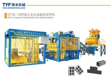 QTY6-15 automatic hydraulic cement block moulding machine