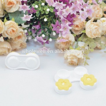 Factory outlet Contact Lens Case, contact lens double box, 3D flower double colors contact lens case