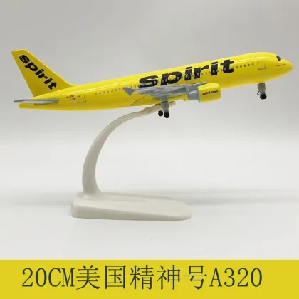 20cm Spirit Airlines Airbus 320 Alloy Airplane Model with Landing Gear: Detailed Aviation Collectible
