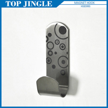Circle design decorative J hook self adhesive magnet