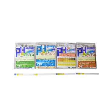 Measuring ph with litmus paper for water testing in alkaline solution