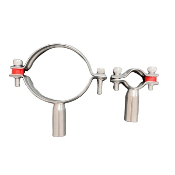 SS304 Stainless Steel Pipe Clamp Bracket for Round Pipes