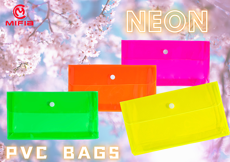 PVC Neon Three-dimensional Button Wallet Bag 1