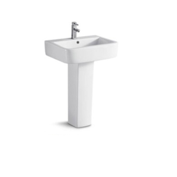 Popular Rectangle Floor Standing Ceramic Pedestal Wash Sink Basin