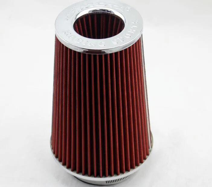 Filtro dell'aria per auto universali rossa di altezza 230 mm con adattatore tre da 76 mm/89 mm/102 mm
