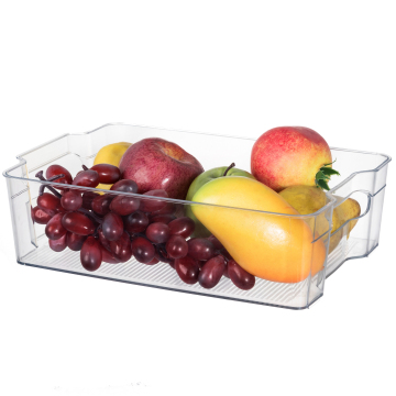Clear Plastic Refrigerator Storage Boxes and Bins for Kitchen Organization and Pantry Management