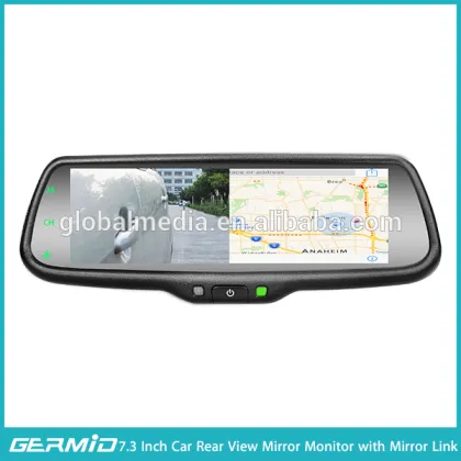connected car technology wireless mirror link with 7.3 inch full display HD lcd monitor