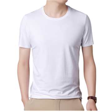 High Quality 100% Cotton Men's T-Shirt in Slim Fit with Short Sleeves - 2023 Collection