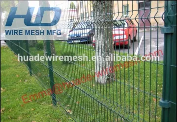 PVC Coated Green 3D Welded Wire Mesh Panel Fences