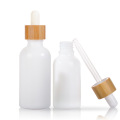 White Porcelain Essential Oil Bottle with Bamboo Dropper