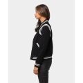 Black Ladies Baseball Jacket Customization