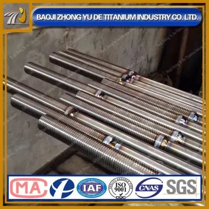 Baoji ZYD Factory Gr2 Titanium Threaded Rod