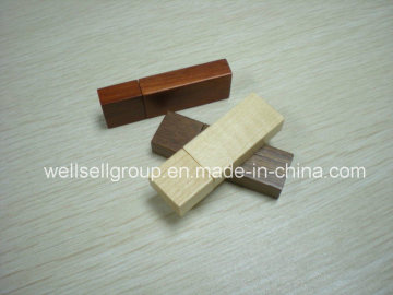 8g Wood USB Flash Drive with Free Logo Printing for Promotional Gift